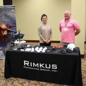 Rimkus Consulting Group booth at an industry event.
