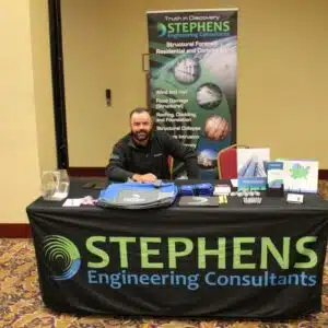 Stephens Engineering Consultants booth at event.