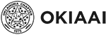 OKIAAI logo with abstract globe design.